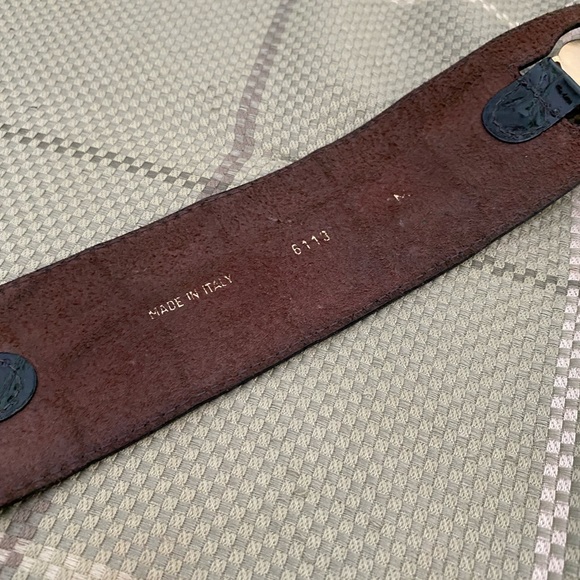 Forest Green leather belt - Picture 2 of 2